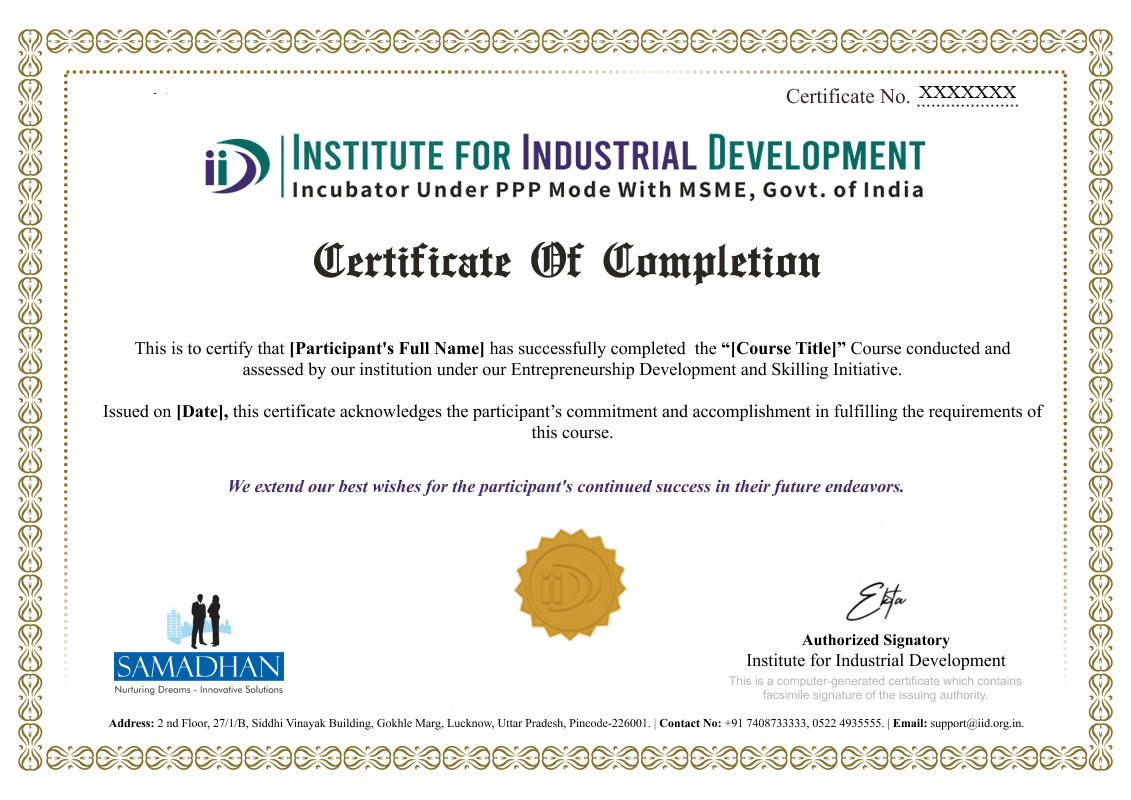 Demo Certificate